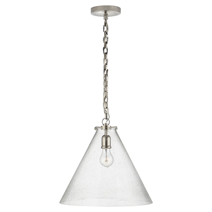 Visual Comfort Signature TOB 5226PN/G6-SG One Light Pendant, Polished Nickel