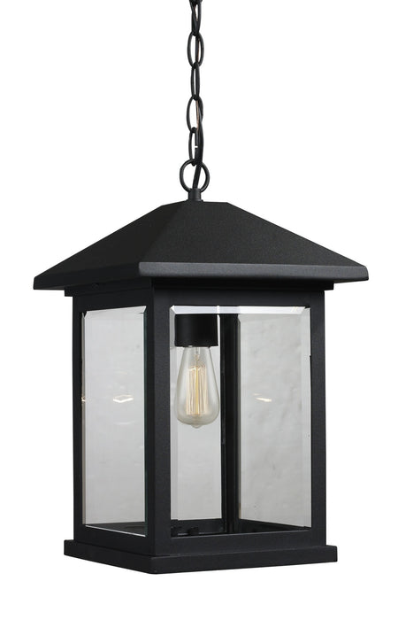 Z-Lite 531CHB-BK One Light Outdoor Chain Mount Ceiling Fixture, Black