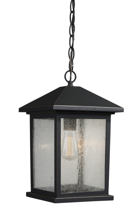 Z-Lite 531CHM-ORB One Light Outdoor Chain Mount Ceiling Fixture, Oil Rubbed Bronze