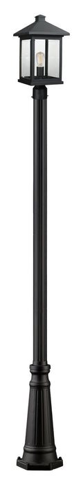 Z-Lite 531PHBR-519P-BK One Light Outdoor Post Mounted Fixture, Black