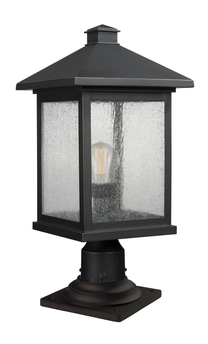 Z-Lite 531PHBR-533PM-ORB One Light Outdoor Pier Mounted Fixture, Oil Rubbed Bronze