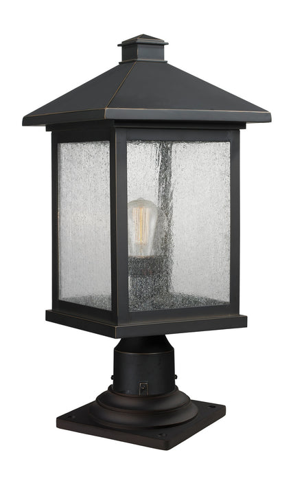 Z-Lite 531PHBR-533PM-ORB One Light Outdoor Pier Mounted Fixture, Oil Rubbed Bronze