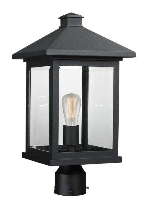 Z-Lite 531PHBR-BK One Light Outdoor Post Mount Fixture, Black