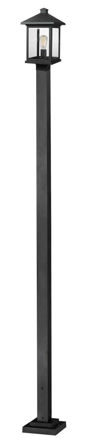 Z-Lite 531PHBS-536P-BK One Light Outdoor Post Mounted Fixture, Black