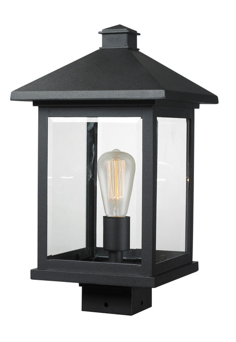 Z-Lite 531PHBS-BK One Light Outdoor Post Mount Fixture, Black
