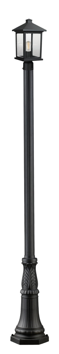 Z-Lite 531PHMR-518P-BK One Light Outdoor Post Mounted Fixture, Black
