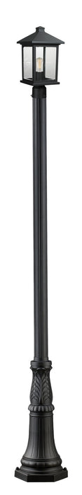 Z-Lite 531PHMR-518P-BK One Light Outdoor Post Mounted Fixture, Black