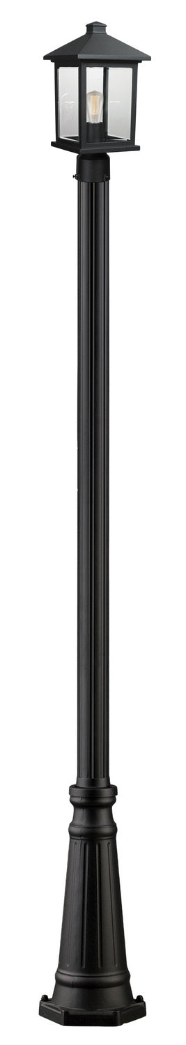 Z-Lite 531PHMR-519P-BK One Light Outdoor Post Mounted Fixture, Black