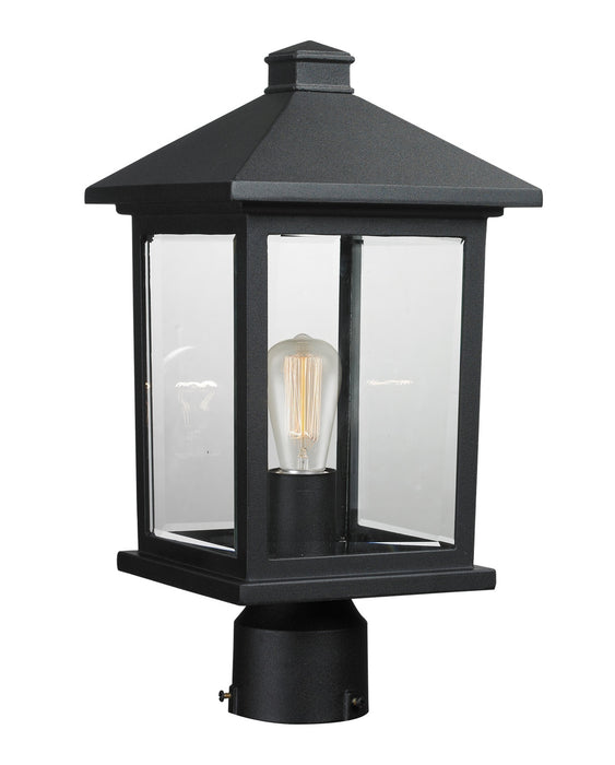 Z-Lite 531PHMR-BK One Light Outdoor Post Mount Fixture, Black
