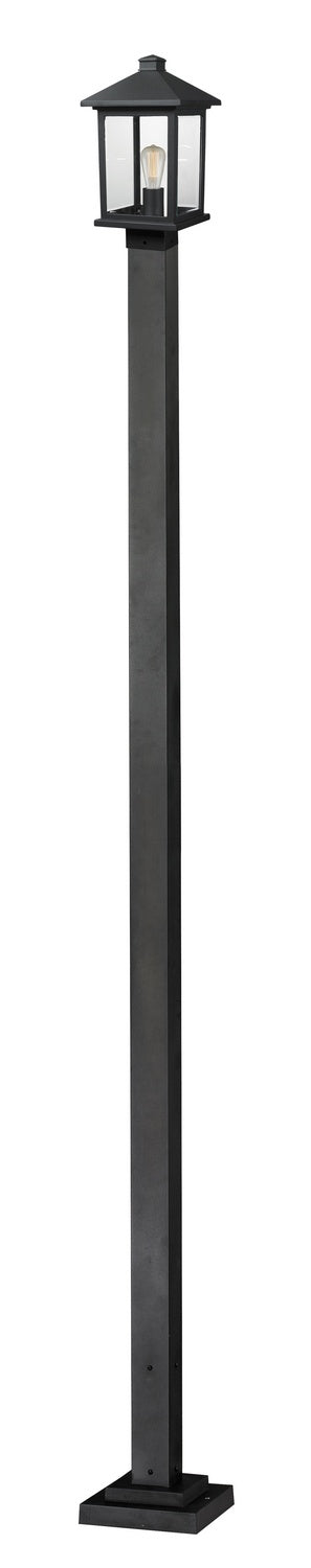 Z-Lite 531PHMS-536P-BK One Light Outdoor Post Mounted Fixture, Black