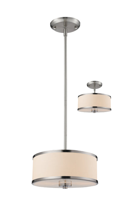 Z-Lite 183-12 Two Light Pendant, Brushed Nickel
