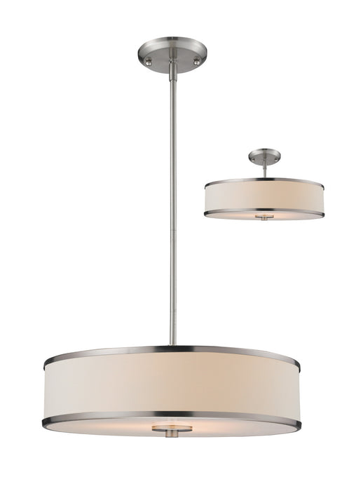 Z-Lite 183-20 Three Light Pendant, Brushed Nickel