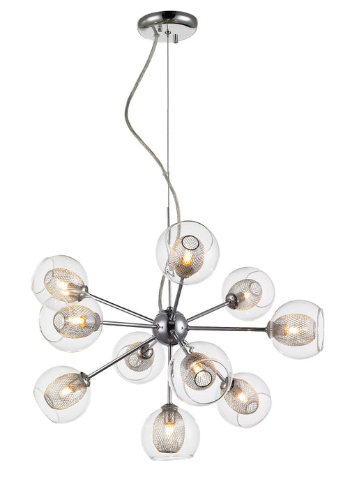 Z-Lite 905-10C Ten Light Chandelier, Chrome