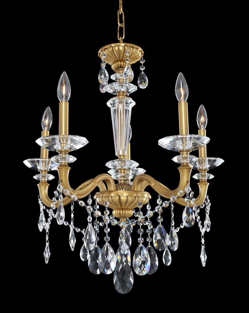 Allegri 021770-032-FR001 Five Light Chandelier, Historic Brass