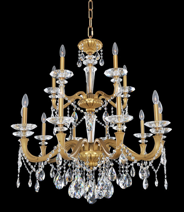 Allegri 021772-032-FR001 15 Light Chandelier, Historic Brass