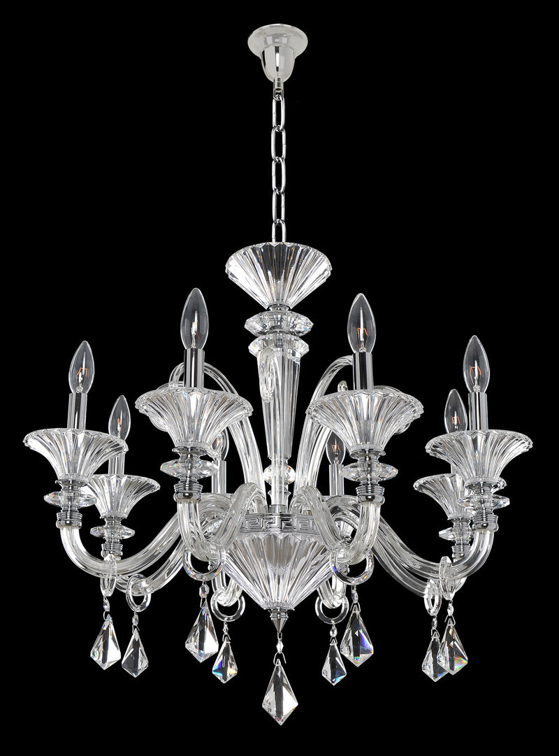 Allegri 026951-010-FR001 Eight Light Chandelier, Chrome