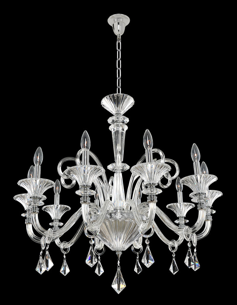 Allegri 026952-010-FR001 Ten Light Chandelier, Chrome