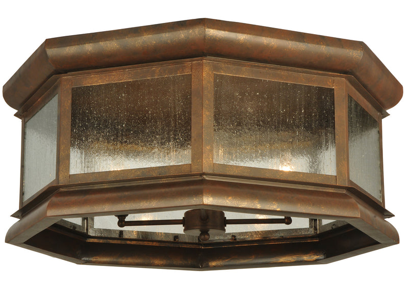 Meyda Tiffany 127123 Four Light Flushmount, Antique Rust
