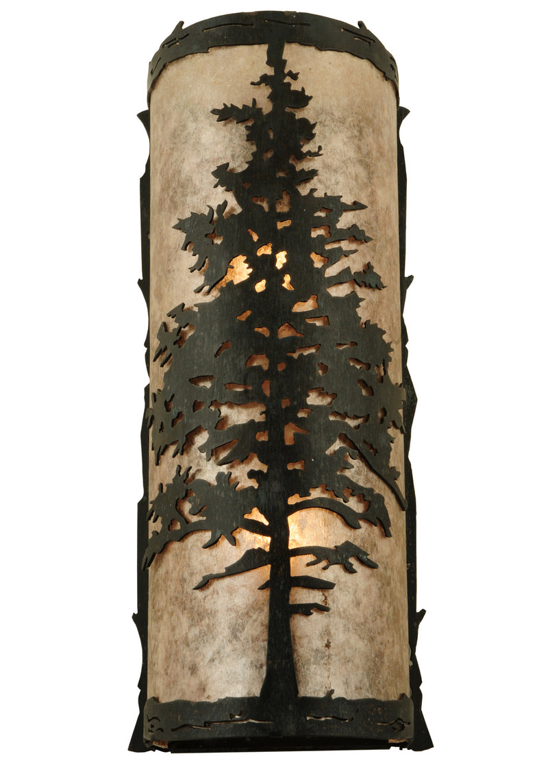 Meyda Tiffany 127326 Two Light Wall Sconce, Wrought Iron