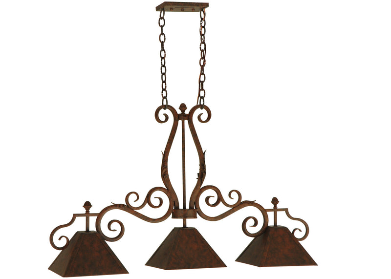 Meyda Tiffany 127344 Three Light Island Pendant, Antique Rust