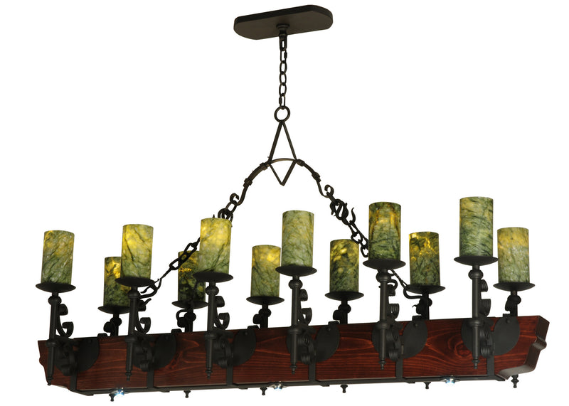 Meyda Tiffany 127484 15 Light Chandelier, Wrought Iron