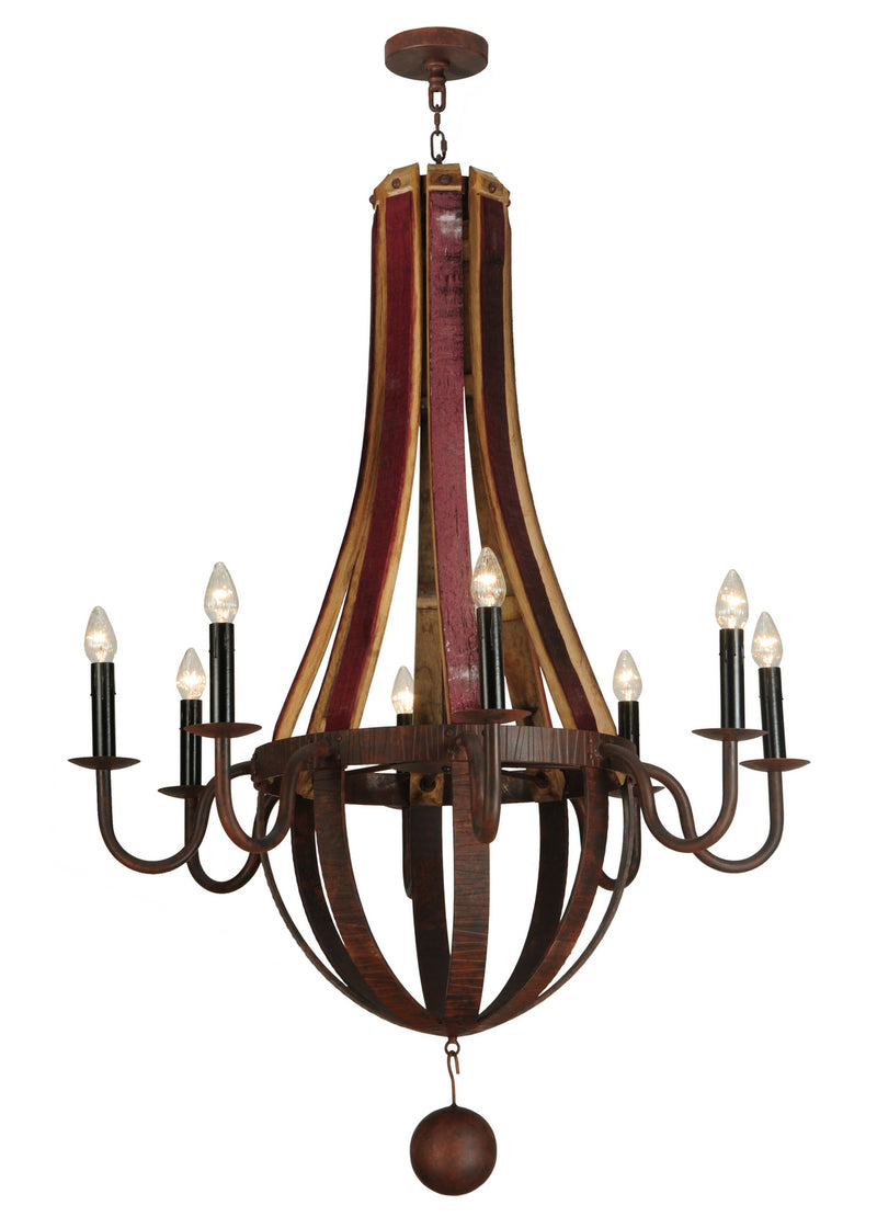 Meyda Tiffany 127589 Eight Light Chandelier, Rusty Nail