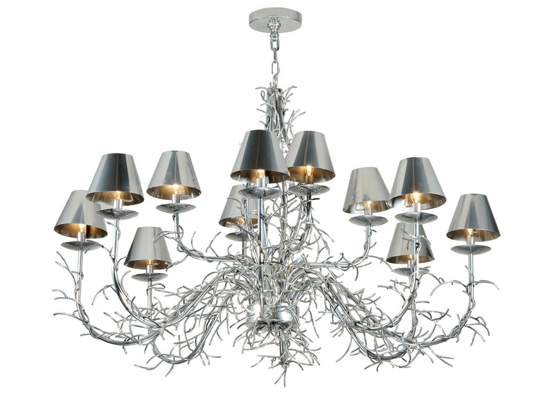 Meyda Tiffany 127985 12 Light Chandelier, Extreme Chrome