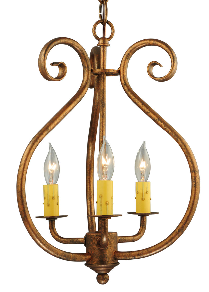 Meyda Tiffany 128277 Three Light Pendant, Hanna Copper