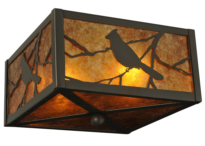 Meyda Tiffany 128312 Two Light Flushmount, Timeless Bronze