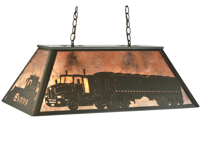 Meyda Tiffany 128638 Six Light Oblong Pendant, Timeless Bronze