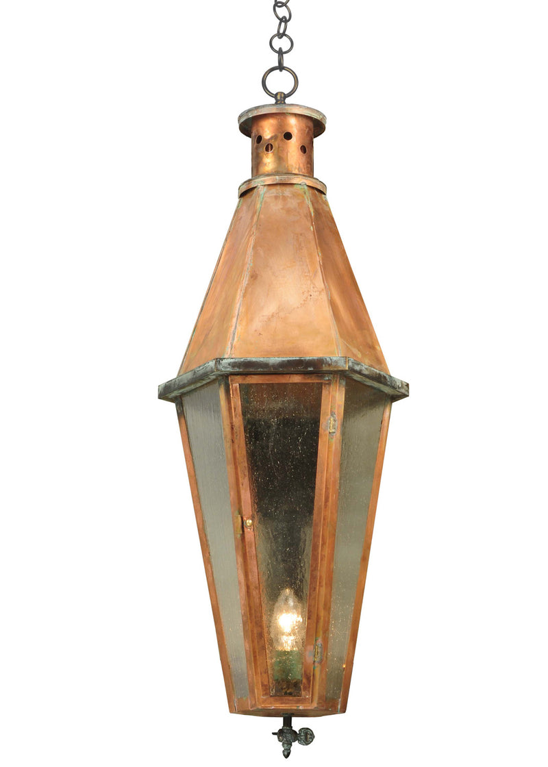 Meyda Tiffany 128711 One Light Pendant, Vintage Copper And Craftsman Verdi