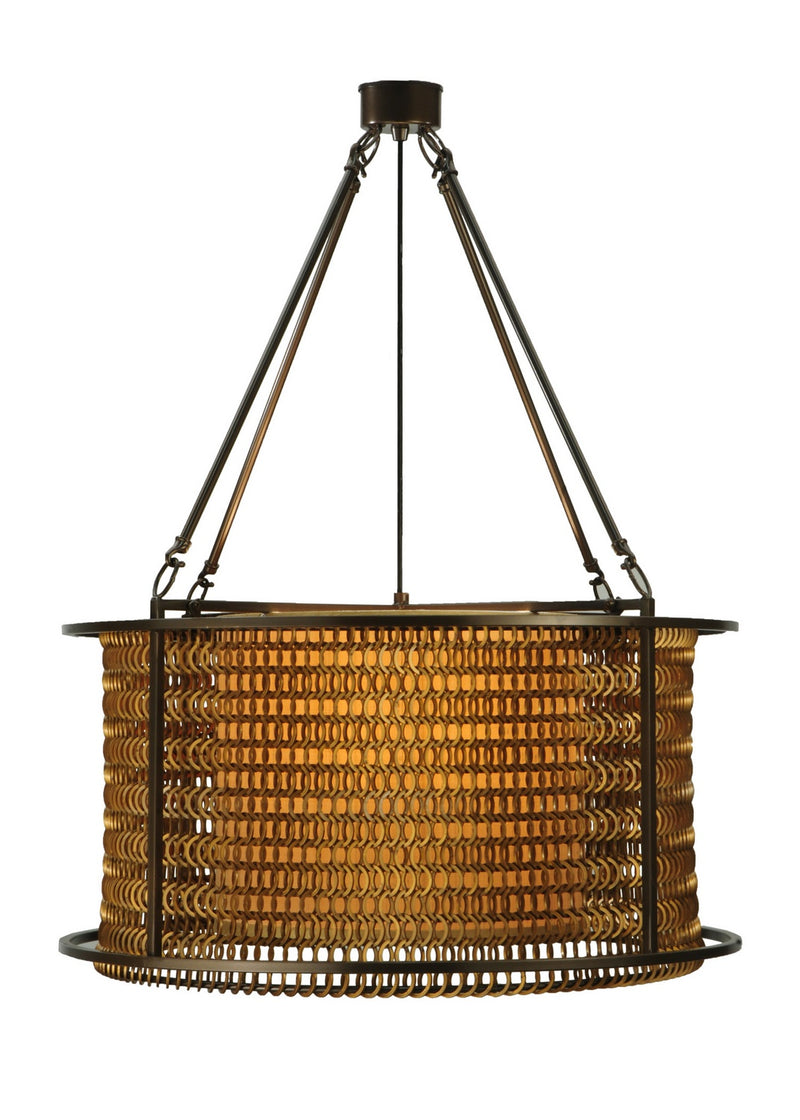 Meyda Tiffany 128776 Four Light Pendant, Timeless Bronze