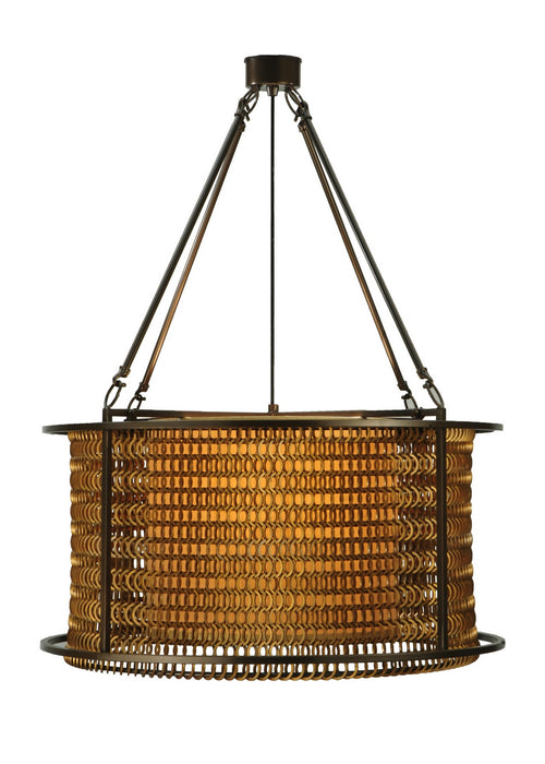Meyda Tiffany 128777 Four Light Pendant, Timeless Bronze
