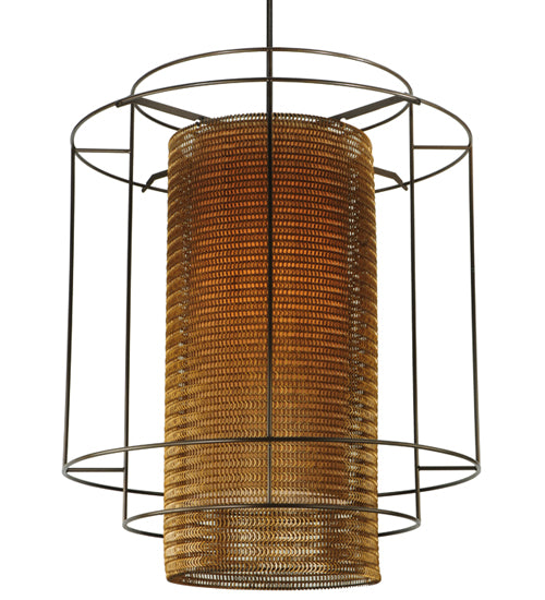 Meyda Tiffany 128780 Four Light Pendant, Timeless Bronze