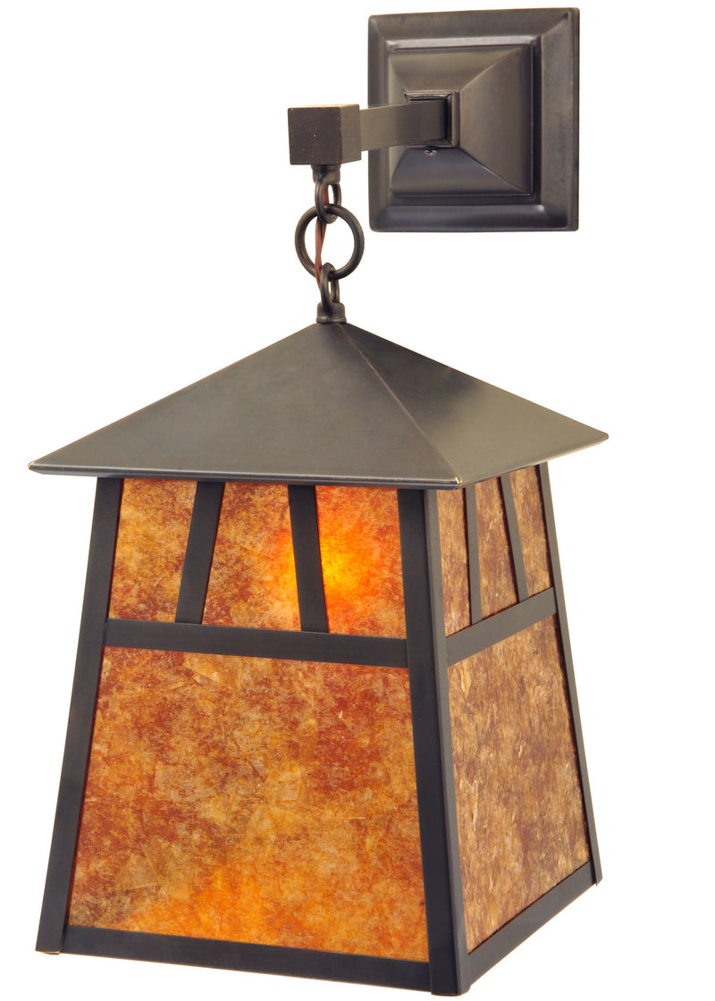 Meyda Tiffany 128874 One Light Wall Sconce, Craftsman Brown