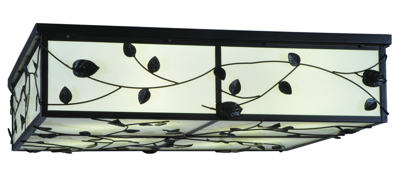 Meyda Tiffany 129028 Eight Light Flushmount, Textured Black