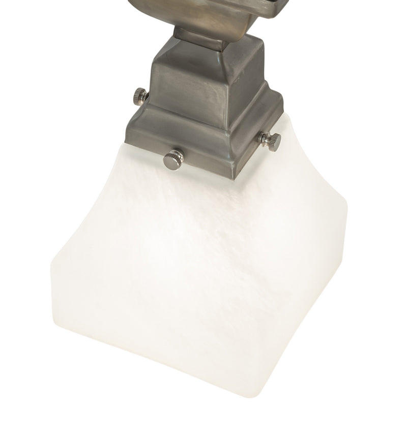 Meyda Tiffany 129075 One Light Flushmount, Brushed Nickel