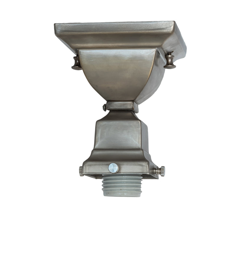 Meyda Tiffany 129075 One Light Flushmount, Brushed Nickel