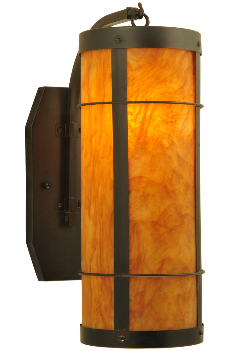 Meyda Tiffany 129094 One Light Wall Sconce, Craftsman Brown
