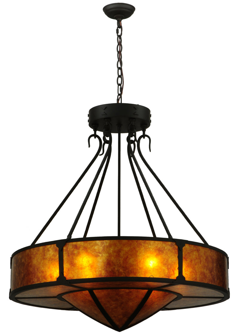 Meyda Tiffany 129115 Six Light Inverted Pendant, Oil Rubbed Bronze