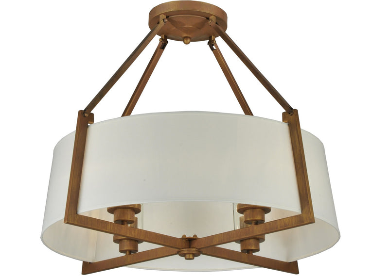 Meyda Tiffany 129153 Four Light Semi-Flushmount, Cortez Gold