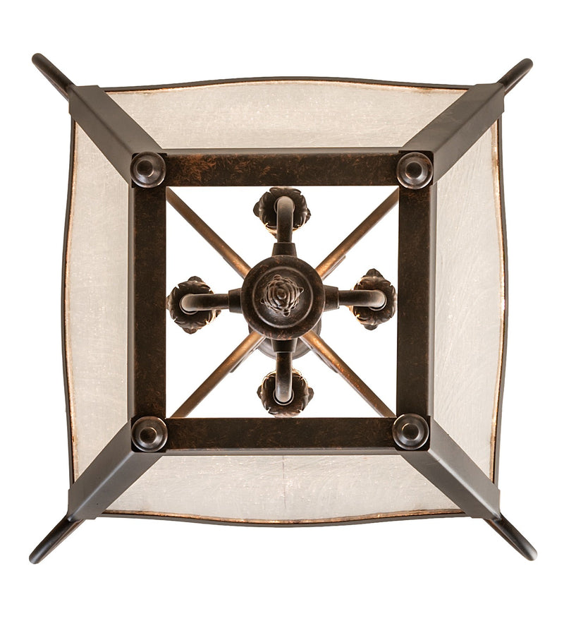 Meyda Tiffany 129203 Four Light Pendant, Gilded Tobacco