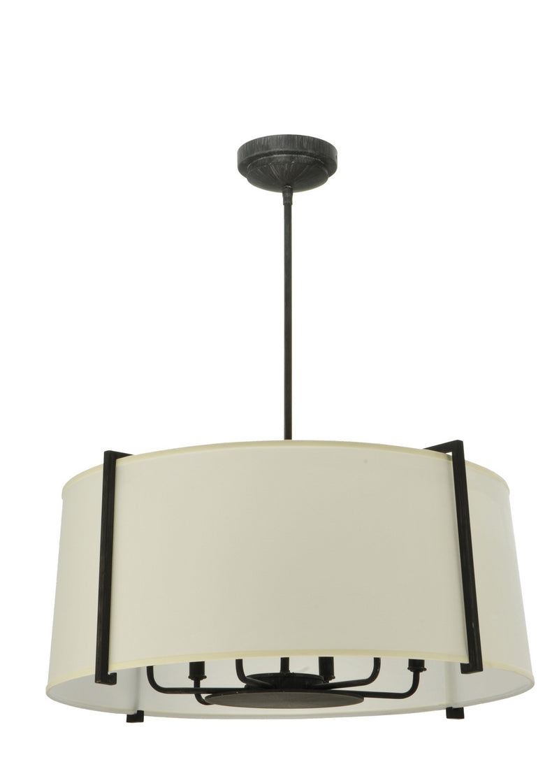 Meyda Tiffany 129231 Six Light Pendant, Antique Iron Gate