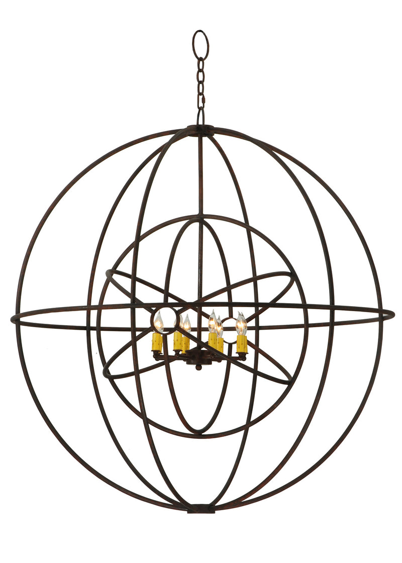 Meyda Tiffany 129407 Eight Light Chandelier, Rusty Nail