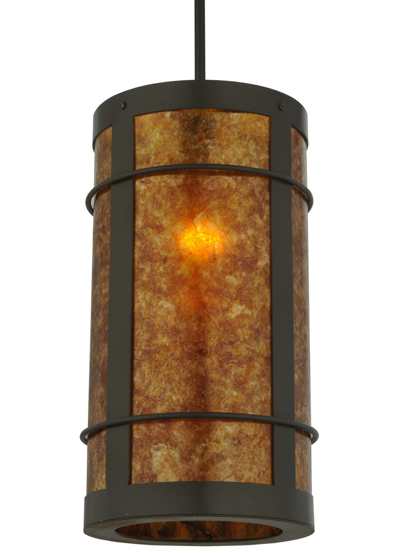 Meyda Tiffany 129464 One Light Mini Pendant, Timeless Bronze