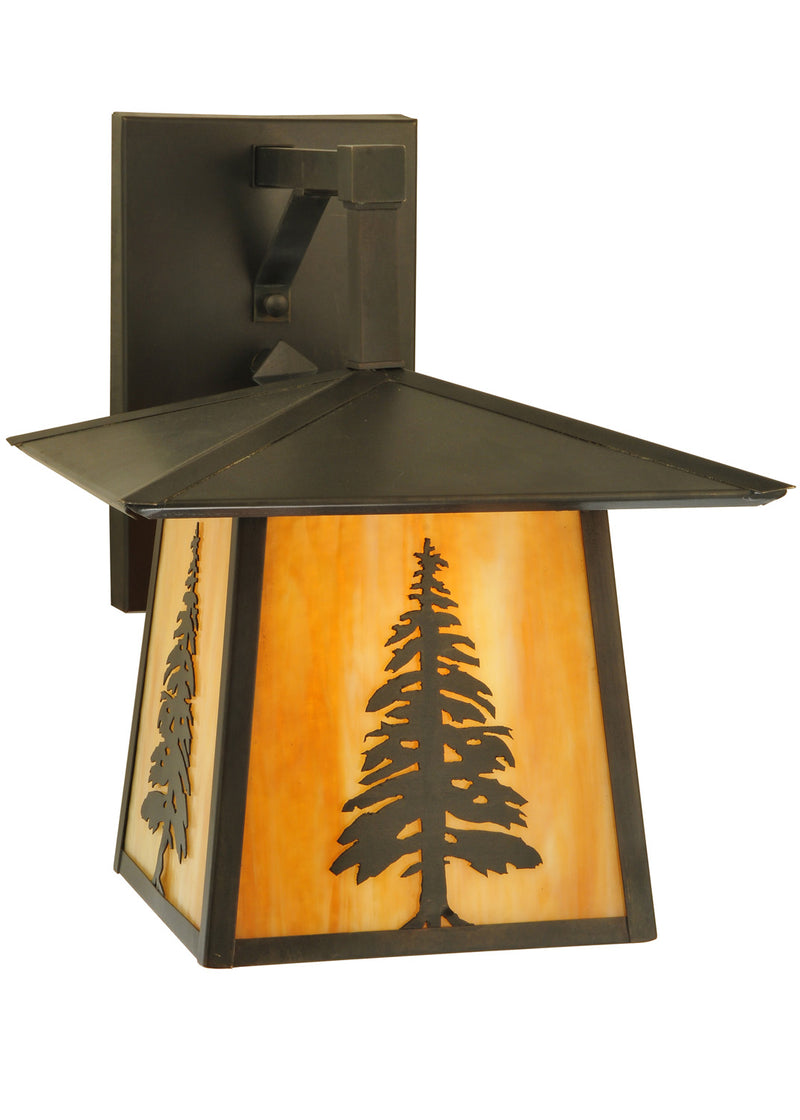 Meyda Tiffany 129499 One Light Wall Sconce, Craftsman Brown