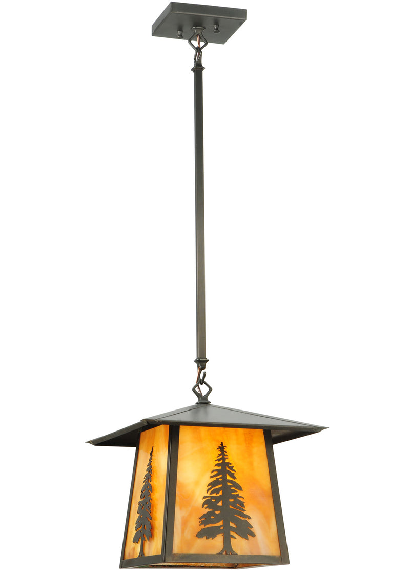 Meyda Tiffany 129504 One Light Pendant, Craftsman Brown