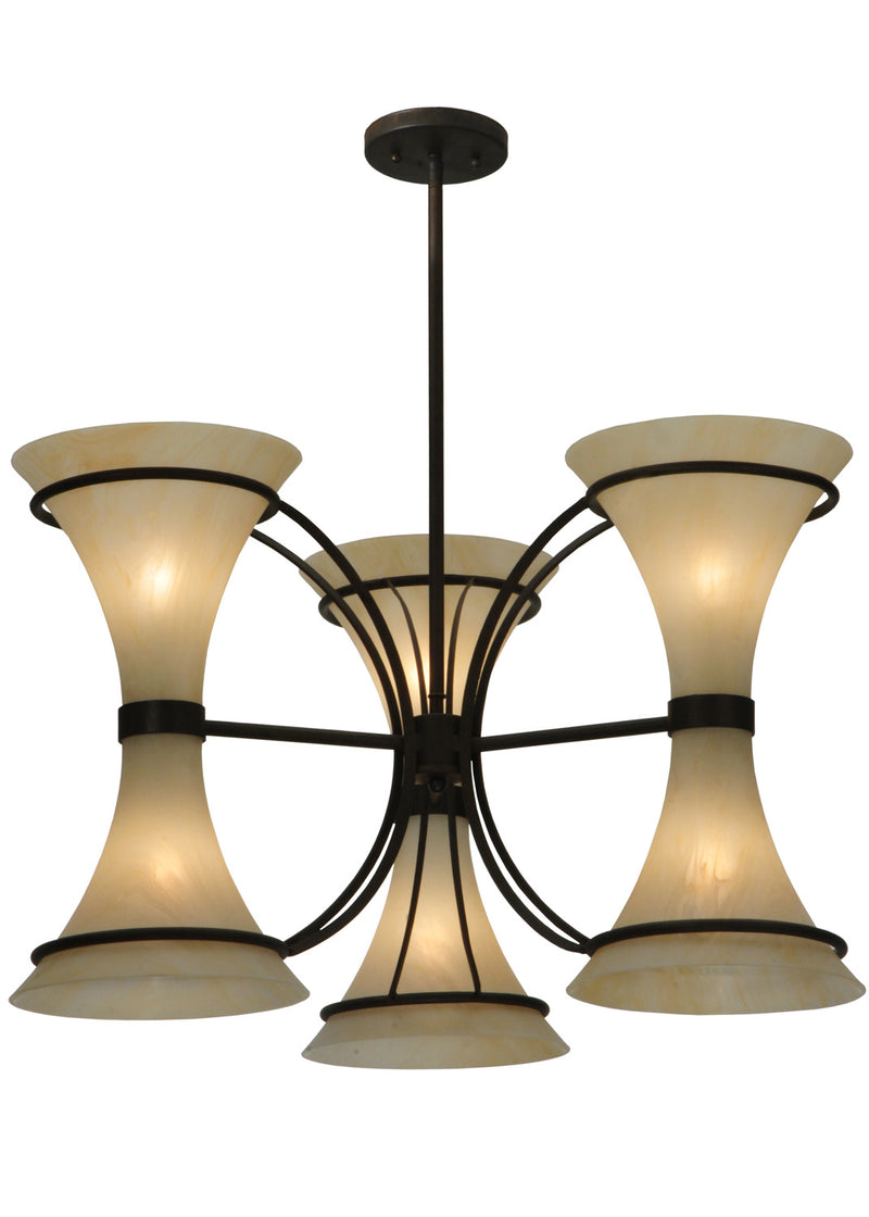 Meyda Tiffany 129534 Six Light Pendant, Classic Rust