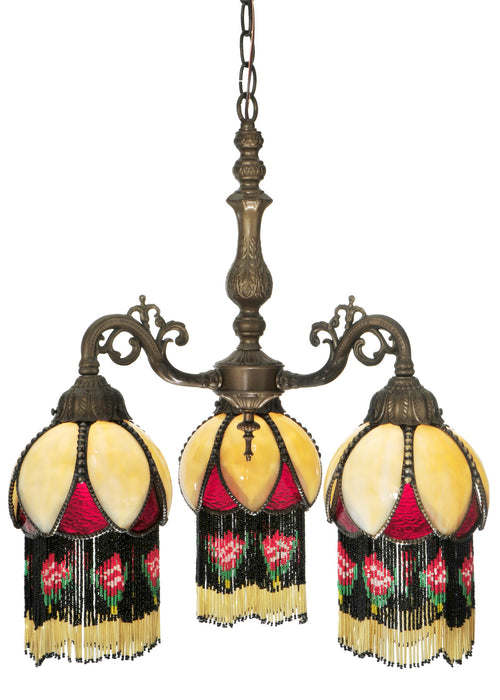 Meyda Tiffany 129597 Three Light Chandelier, Timeless Bronze