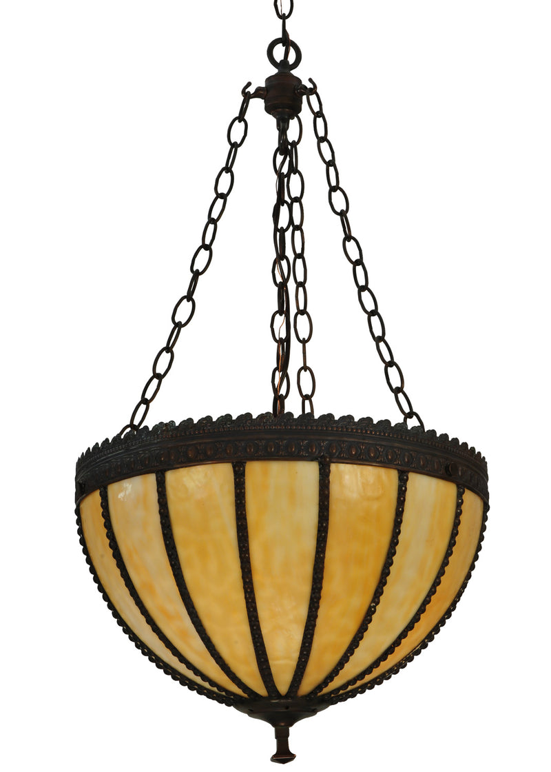 Meyda Tiffany 129670 Three Light Pendant, Vintage Copper